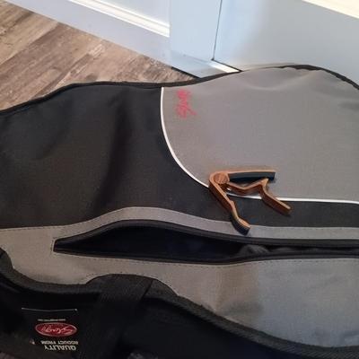 LOT 109: Yamaha CG182C Cedar Top Classical Acoustic Guitar with Stagg Guitar Case & Capo