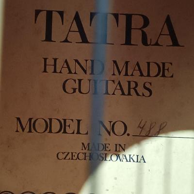 LOT 110: Vintage Tatra Handmade Acoustic Guitar 488 with Case