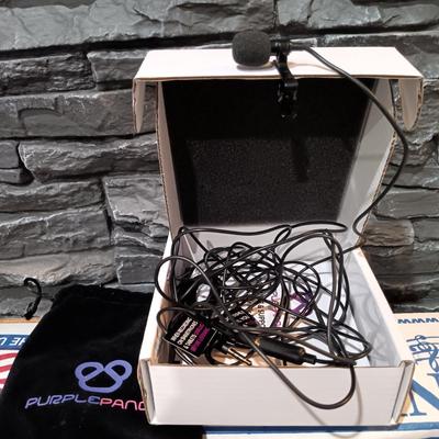 LOT 121: Purple Panda Lavalier Mic, Seiko Automatic Guitar Tuner, Audio-Technic BPHS1 Broadcast Stereo Headset & More