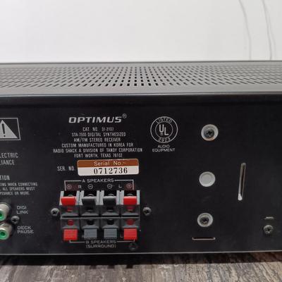 LOT 123: Optimus STA-7500:Digital Synthesized AM/FM Stereo Receiver