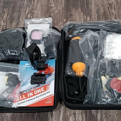 LOT 131: Action Camera Accessory Kit, Hohem iSteady Mobile+ 3-Axis Gimbal & More
