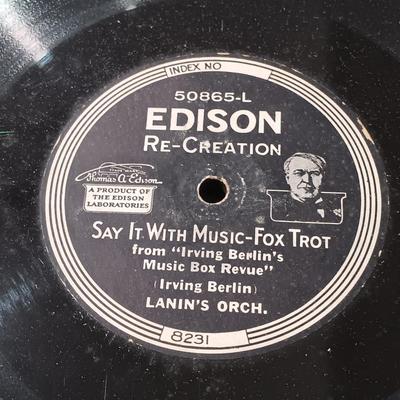 LOT 134: Large Collection of Vintage Edison Victrola Records