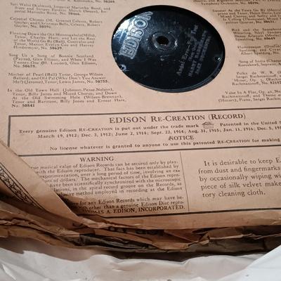 LOT 134: Large Collection of Vintage Edison Victrola Records