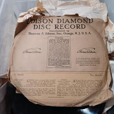 LOT 134: Large Collection of Vintage Edison Victrola Records