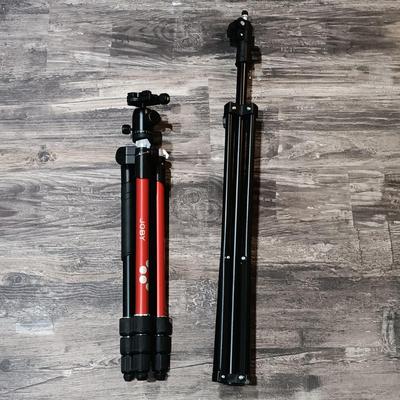 LOT 135: Bogen Manfrotto 3068 Heavy Duty Tripod, König & Meyer Microphone Stand, Proline Dolica Tripod & More