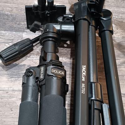 LOT 135: Bogen Manfrotto 3068 Heavy Duty Tripod, König & Meyer Microphone Stand, Proline Dolica Tripod & More