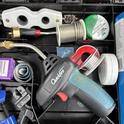 LOT 136: BernzOmatic Quick Fire Torch Kit & Ryobi Cordless Drill (no charger)