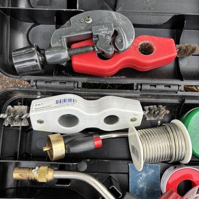 LOT 136: BernzOmatic Quick Fire Torch Kit & Ryobi Cordless Drill (no charger)