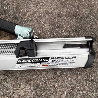 LOT 139: Hitachi Framing Nailer & Circular Saw