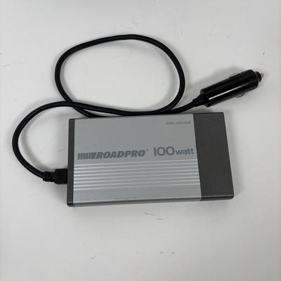 LOT 150: On the Road Collection: Road Pro RPP1-100USB Inverter, Vee Peak Scan Tool, Quro Lock Vibration Damper, Leatherman Multi Tool,...