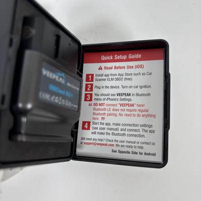 LOT 150: On the Road Collection: Road Pro RPP1-100USB Inverter, Vee Peak Scan Tool, Quro Lock Vibration Damper, Leatherman Multi Tool,...