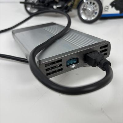 LOT 150: On the Road Collection: Road Pro RPP1-100USB Inverter, Vee Peak Scan Tool, Quro Lock Vibration Damper, Leatherman Multi Tool,...