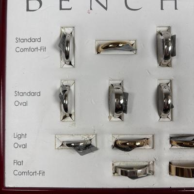 LOT 151: Benchmark No Sale Rings & Ring Display: Various Sizes