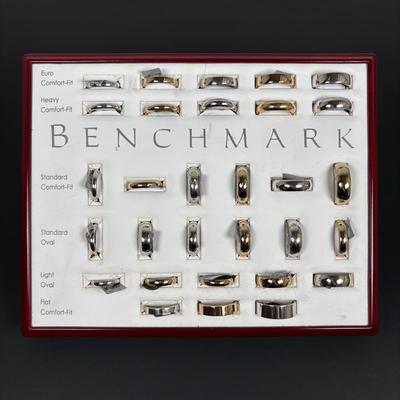 LOT 151: Benchmark No Sale Rings & Ring Display: Various Sizes