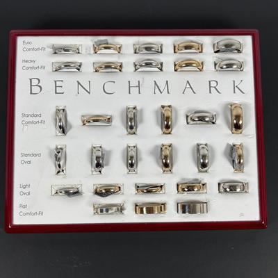 LOT 151: Benchmark No Sale Rings & Ring Display: Various Sizes