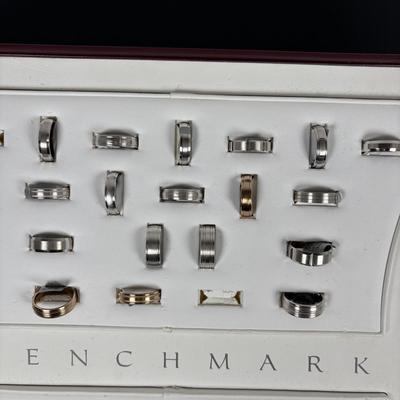 LOT 152: Benchmark No Sale Rings & Ring Display: Various Sizes