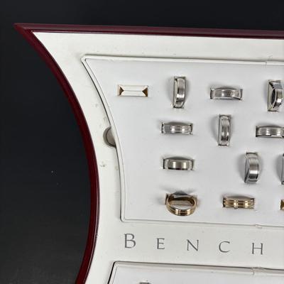 LOT 152: Benchmark No Sale Rings & Ring Display: Various Sizes