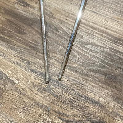 LOT 164: Pair of Chrome Sai Martial Arts Swords