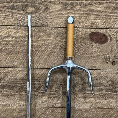 LOT 164: Pair of Chrome Sai Martial Arts Swords