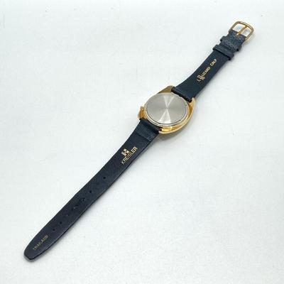 LOT 166: Vintage Bulova Accutron Calendar Watch with Leather Band