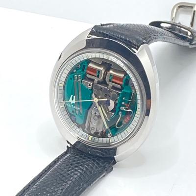 LOT 167: Bulova Accutron Watch with Genuine Lizard Band