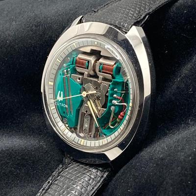 LOT 167: Bulova Accutron Watch with Genuine Lizard Band