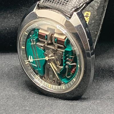 LOT 167: Bulova Accutron Watch with Genuine Lizard Band