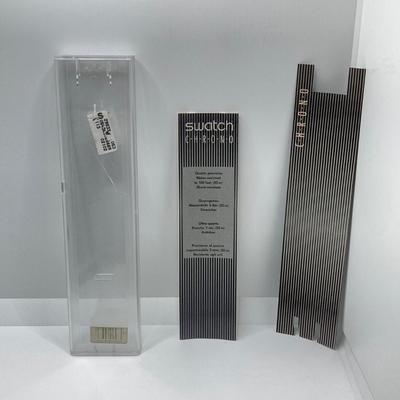 LOT 168: Vintage Swatch Swiss Rollerball Twenty Two Jewels Chronograph Watch in Original Case