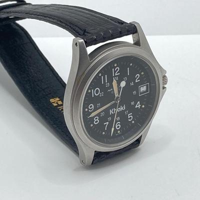LOT 169: Vintage Hamilton 9931 Khaki Quartz Calendar Watch