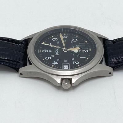 LOT 169: Vintage Hamilton 9931 Khaki Quartz Calendar Watch