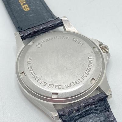 LOT 169: Vintage Hamilton 9931 Khaki Quartz Calendar Watch