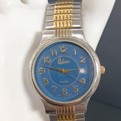 LOT 195: Belisimo Men's Blue-Face Quartz Date Watch V377 29000FD