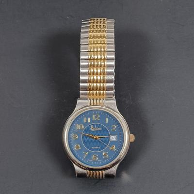 LOT 195: Belisimo Men's Blue-Face Quartz Date Watch V377 29000FD