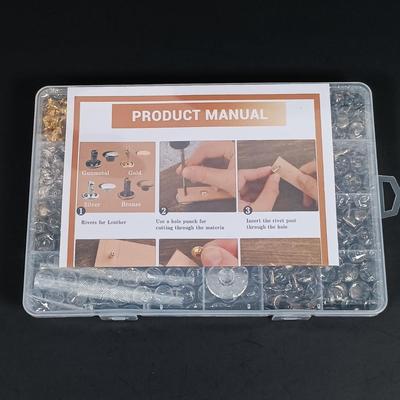 LOT 196: Rivet Kit for Leatherworking with a Dual Head Nylon / Rubber Hammer