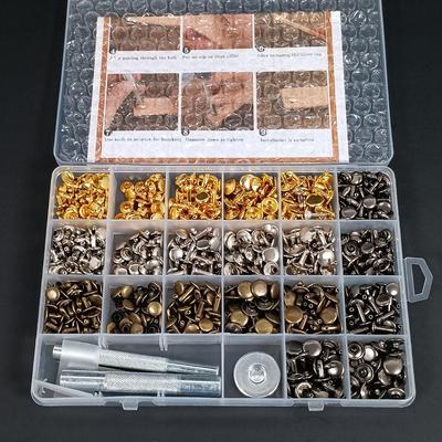 LOT 196: Rivet Kit for Leatherworking with a Dual Head Nylon / Rubber Hammer