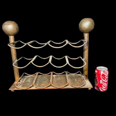 Sale Photo Thumbnail #766: Holds twelve bottles. Measurement: 18”W x 15”H x 6.5”D. [AG]