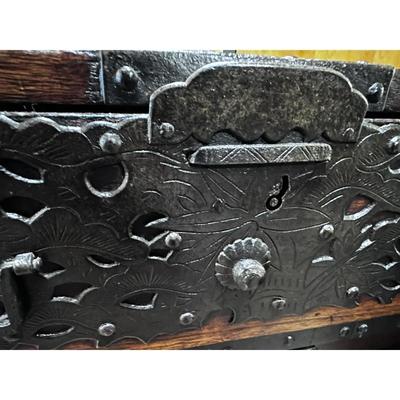 Antique Japanese Wood and Metal Tansu Chest