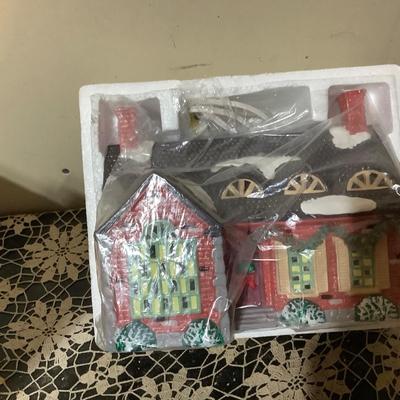 Sale Photo Thumbnail #356: Dept 56 Snow Village Snowhurst house with box and light.