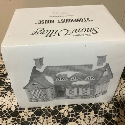 Sale Photo Thumbnail #355: Dept 56 Snow Village Snowhurst house with box and light.