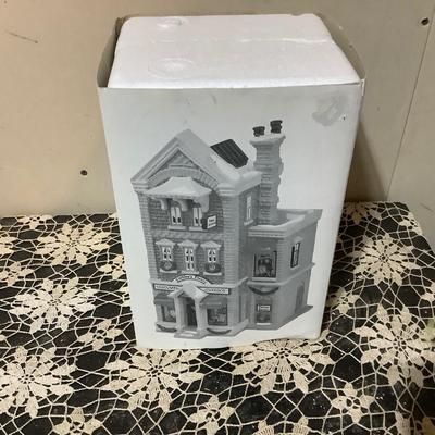 Sale Photo Thumbnail #358: Dept 56 Snow Village Finklea’s Firery Costume Shop with box no light