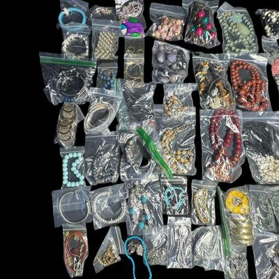 Sale Photo Thumbnail #779: Includes earrings, bracelets, necklaces, and more. [AG]