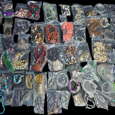 Sale Photo Thumbnail #778: Includes earrings, bracelets, necklaces, and more. [AG]