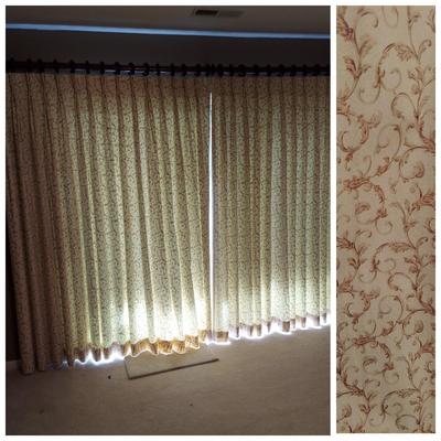Filigree Print Curtains (BP-BBL)