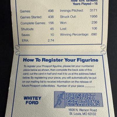 Whitey Ford Autographed Figurine #948/2,174