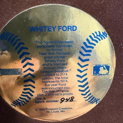 Whitey Ford Autographed Figurine #948/2,174