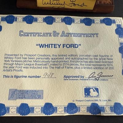 Whitey Ford Autographed Figurine #948/2,174