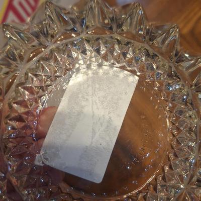 Sale Photo Thumbnail #1301: Diamond pressed glass ashtray