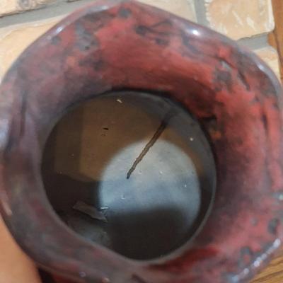 Sale Photo Thumbnail #1348: unsure of the maker.  It is a glazed pottery.