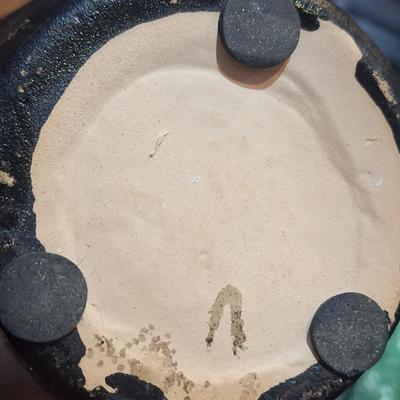 Sale Photo Thumbnail #1349: unsure of the maker.  It is a glazed pottery.