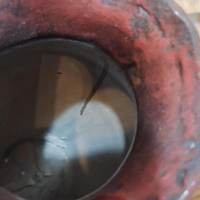 Sale Photo Thumbnail #1347: unsure of the maker.  It is a glazed pottery.